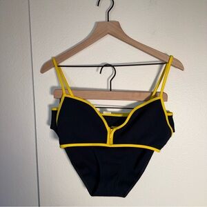VINTAGE RALPH LAUREN preppy zip front detail Carolyn Bassett style bikini L